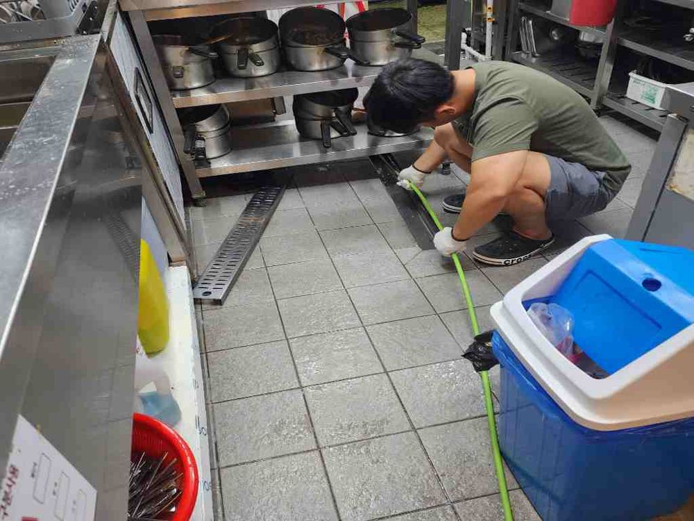 인천 식당 주방 배수로 막힘 뚫음